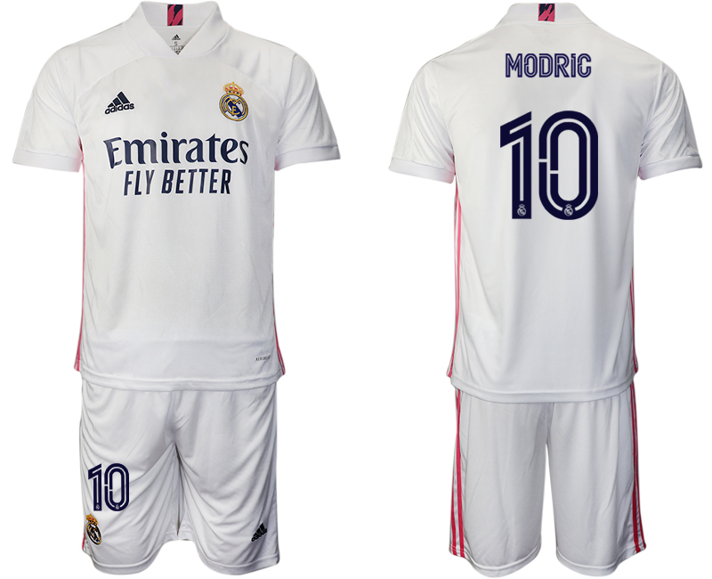 Men 2020-2021 club Real Madrid home #10 white Soccer Jerseys